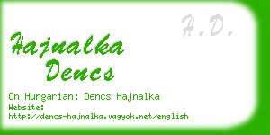 hajnalka dencs business card